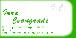 imre csongradi business card